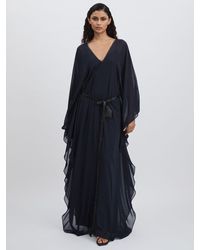 Halston - Bell Sleeve Maxi Dress - Lyst