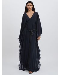 Halston - Bell Sleeve Maxi Dress - Lyst