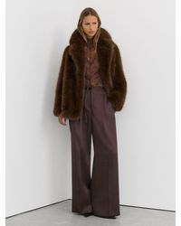 Reiss - Petite Satin Wide-Leg Drawstring Trousers - Lyst