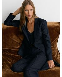 Reiss - Petite Sequin-Detail Single-Breasted Woven Blazer - Lyst