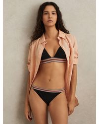 Reiss - Striped Strap Bikini Top - Lyst