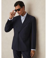 Reiss - Dream Slim-Fit Double-Breasted Wool-Blend Suit Blazer - Lyst