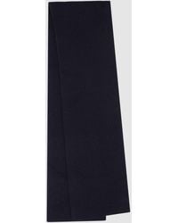 Reiss - Alderny - Navy Cashmere Ribbed Scarf, One - Lyst