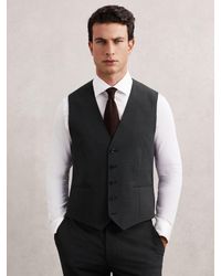 Reiss - Promise - Grey Wool-blend Tailored-fit Waistcoat, 40 R - Lyst