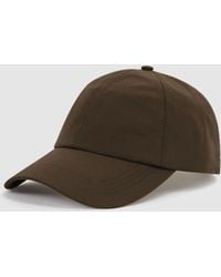 Reiss - Fento - Khaki Ripstop Baseball Cap, One - Lyst