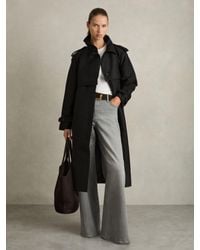 Reiss - Gabardine Trench Coat With Cotton - Lyst