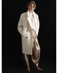 ATELIER - Wool-Blend Double-Breasted Relaxed Coat - Lyst