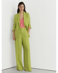 Reiss - Petite Textured-Weave Wide-Leg Suit Trousers - Lyst