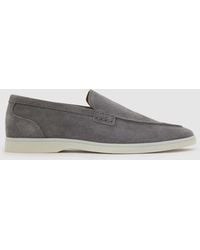 Reiss - Kason Suede Slip-On Loafers - Lyst
