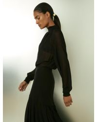 Reiss - Jersey Gathered Maxi Dress - Lyst