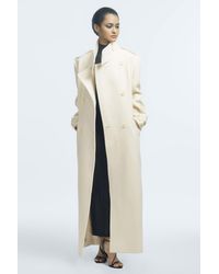 Reiss - Taylor - Atelier Oversized Wool Double Breasted Long Coat - Lyst