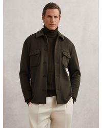 Reiss - Wool-Blend Twin-Pocket Overshirt - Lyst