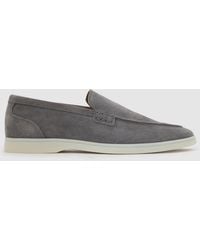 Reiss - Kason Suede Slip-On Loafers - Lyst