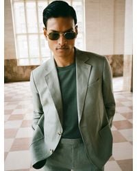 Reiss - Tailored Fit Linen-Twill Single-Breasted Blazer - Lyst