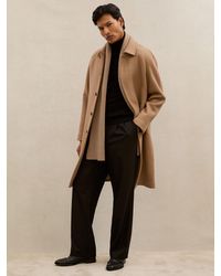 Reiss - Atelier Wool-Blend Raglan Overcoat - Lyst
