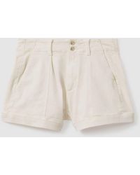 PAIGE - High Rise Shorts With Turned-up Hems - Lyst