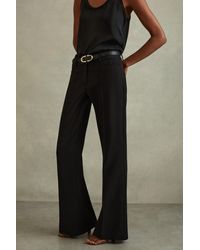 Reiss - Gabi - Black Flared Suit Trousers, Us 12 - Lyst