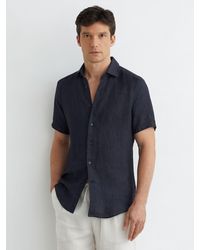 Reiss - Linen Short Sleeve Shirt - Lyst
