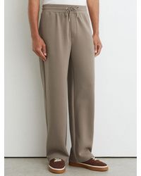 Reiss - Rivo - Mushroom Brown Premium Interlock Relaxed-fit Joggers, Xl Short - Lyst