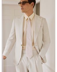 Reiss - Stone Belmont Sb Tailored Fit Single-Breasted Textured Suit Blazer Tailored-Fit With Wool - Lyst