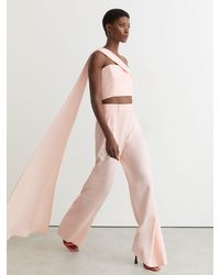 Reiss - Petite Wide-Leg Tailored Trousers - Lyst
