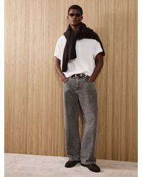 Reiss - Loose-Fit Rigid-Denim Jeans - Lyst