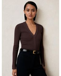 Reiss - Craft Stitch Rib Knit Top - Lyst