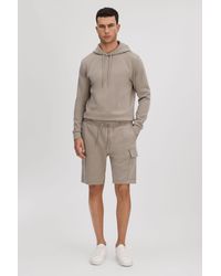Reiss - Oliver - Taupe Drawstring Jersey Shorts - Lyst