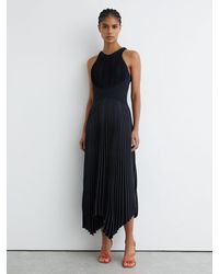 Reiss - Pleated Sleeveless Midi Dress - Lyst