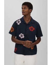 Wax London - Relaxed Cotton Linen Applique Shirt - Lyst