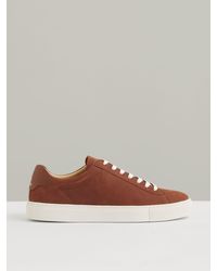 Reiss - Finley Leather Low-Top Trainers - Lyst