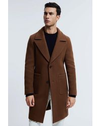 ATELIER - Casentino Wool Blend Single Breasted Coat - Lyst