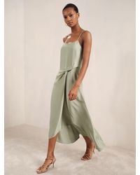 Reiss - Drape Detail Slip Dress - Lyst