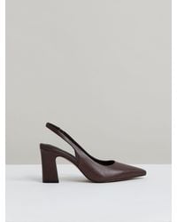Reiss - Leather Slingback Court Shoes - Lyst