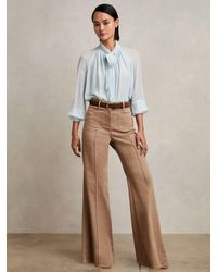 Reiss - Sakura - Taupe Neutral Patch-pocket Flared Jeans, 30w X 31l (uk 30 R) - Lyst