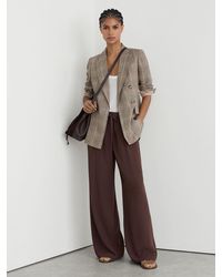 Reiss - Petite Drawstring Wide-Leg Trousers - Lyst