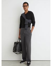 Reiss - Rivo - Charcoal Grey Premium Interlock Relaxed-fit Joggers, Xs Reg - Lyst