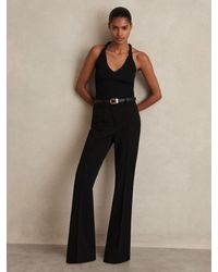 Reiss - Gabi - Black Flared Suit Trousers, Us 12 - Lyst