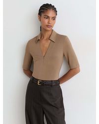 Reiss - Denny Jersey Half-Zip Polo Top - Lyst