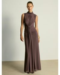 Reiss - Ruched Sleeveless Maxi Dress - Lyst
