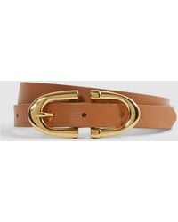 Reiss - Bailey - Tan Horseshoe Belt, Xs - Lyst