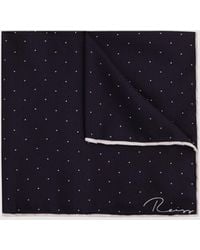 Reiss - Liam - Navy Polka Dot Silk Pocket Square, One - Lyst