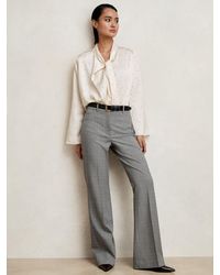 Reiss - Check Flared Suit Trousers - Lyst