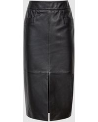 silver metallic midi skirt