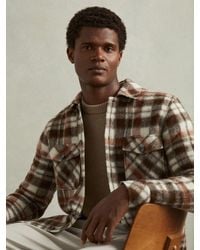 Reiss - Patch-Pocket Checked Overshirt - Lyst