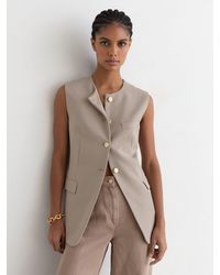 Reiss - Button-Through Longline Waistcoat - Lyst
