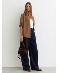 Reiss - Suede Twin-Pocket Press-Stud Shirt - Lyst