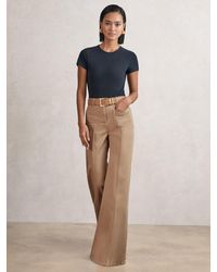 Reiss - Sakura - Taupe Neutral Patch-pocket Flared Jeans, 30w X 31l (uk 30 R) - Lyst