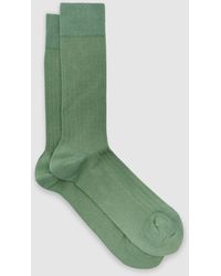 Reiss - Cotton-Blend Ribbed Socks, S & M - Lyst