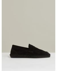 Reiss - Suede Penny-Strap Espadrilles - Lyst